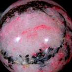 RARE!!! Kwartsbollen met roze toermalijn en lepidoliet. -, Verzamelen, Mineralen en Fossielen