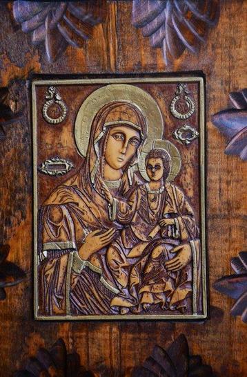 Icône - Mère de Dieu, Hodégétria - Bois, Composite