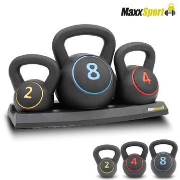 MaxxSport Kettlebell - set van 3 Kettlebell - 2 - 4 - 8 kg beschikbaar voor biedingen