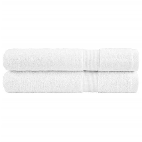 vidaXL Handdoeken SOLUND 2 st 600 g/m² 100x200 cm wit, Maison & Meubles, Salle de bain | Linge de bain & Accessoires, Envoi