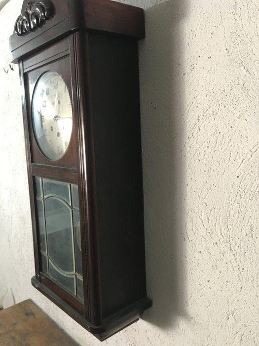 Horloge murale - Art déco Bois, Laiton - 1930-1940, Antiquités & Art, Antiquités | Horloges