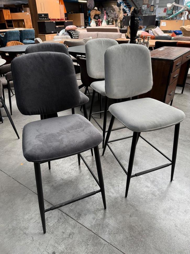 Genova barstoel, twee kleuren (nieuw, outlet), Huis en Inrichting, Stoelen, Nieuw, Metaal, Stof
