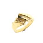 Gouden ring | Riitta Hakala (gematteerd, geelgoud, fantasie), Gebruikt, Overige kleuren, Ophalen of Verzenden, Kleiner dan 17