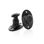 WC slot draaiknop mat zwart ovaal rozet - retro jaren 30..., Ophalen of Verzenden, Slot