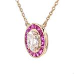 Halsketting - 14 karaat Geel goud - 1.26ct. tw. Diamant, Handtassen en Accessoires, Nieuw