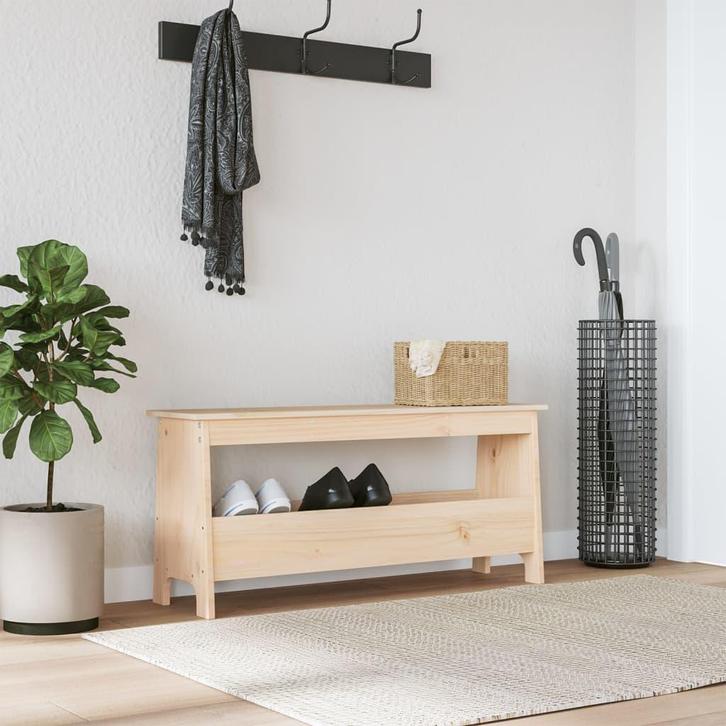 vidaXL Halbankje 100x28x45 cm massief grenenhout, Huis en Inrichting, Overige Huis en Inrichting, Nieuw, Verzenden