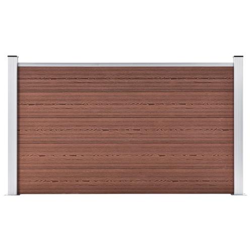 vidaXL Schutting 180x105 cm HKC bruin, Tuin en Terras, Tuinhekken en Hekwerk, Nieuw, Verzenden