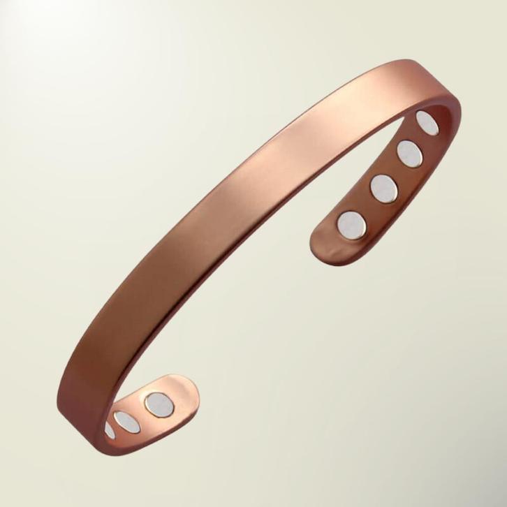 Koperen gezondheids-klemarmband met 8 magneten - 16 cm, Sports & Fitness, Produits de santé, Wellness & Bien-être, Enlèvement ou Envoi