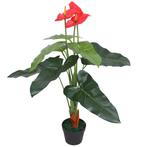 vidaXL Kunst anthurium plant met pot 90 cm rood en geel, Verzenden, Nieuw