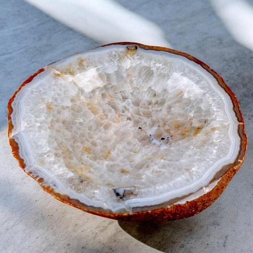 Gesneden kom in Braziliaanse agaat - Hoogte: 193 mm -, Verzamelen, Mineralen en Fossielen