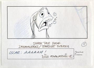 Shark Tale : Signed Original Storyboard Art by Dino