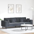vidaXL Velvet Sofa met kussen met kussen Donkergrijs Fluweel, Verzenden, Nieuw