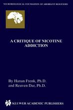 A Critique of Nicotine Addiction - Hanan Frenk - 97807923722, Verzenden