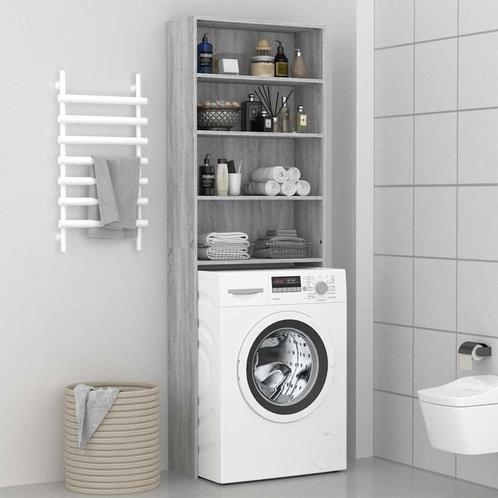 vidaXL Wasmachinekast 64x24x190 cm grijs sonoma eikenkleurig, Elektronische apparatuur, Wasmachines, Nieuw, Verzenden