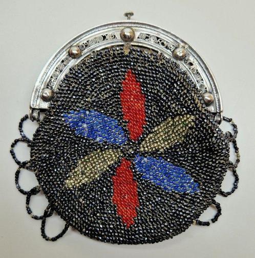 Antieke Hollandse kralenbeurs uit 1827. - Porte-monnaie, Antiek en Kunst, Antiek | Zilver en Goud