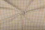 Geruite stof camel bruin 10mm geruit - Katoen stof op rol, Verzenden