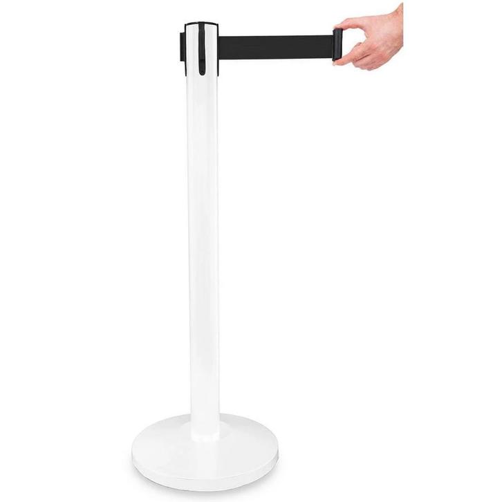 Afzetpaal | PREMIUM | Wit | Incl. Afzetlint (Zwart) |, Zakelijke goederen, Horeca | Keukenapparatuur, Nieuw in verpakking, Verzenden