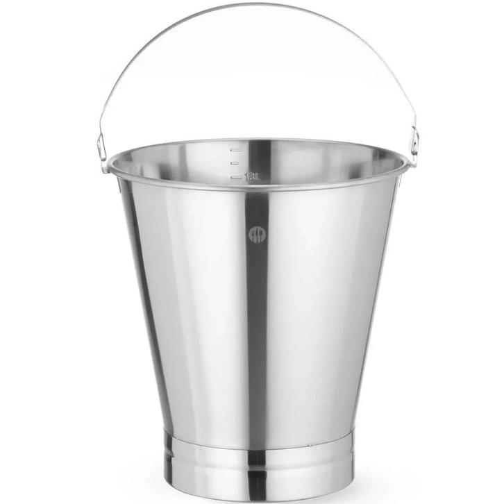 Emmer | ProfiLine | RVS | 10L | Stootrand | Maatverdeling |, Zakelijke goederen, Horeca | Keukenapparatuur, Nieuw in verpakking
