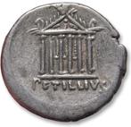 Romeinse Republiek. Petillius Capitolinus, 43 v.Chr.., Timbres & Monnaies