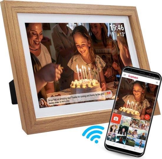 2dekans | Denver Digitale Fotolijst 15.6 Inch - Hout - XL -, Audio, Tv en Foto, Foto | Digitale fotokaders, Ophalen of Verzenden