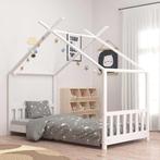 vidaXL Kinderbedframe massief grenenhout wit 80x160 cm, Verzenden, Nieuw