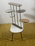 Bijzettafel - Hout, Messing, Metaal - Plantentafeltje