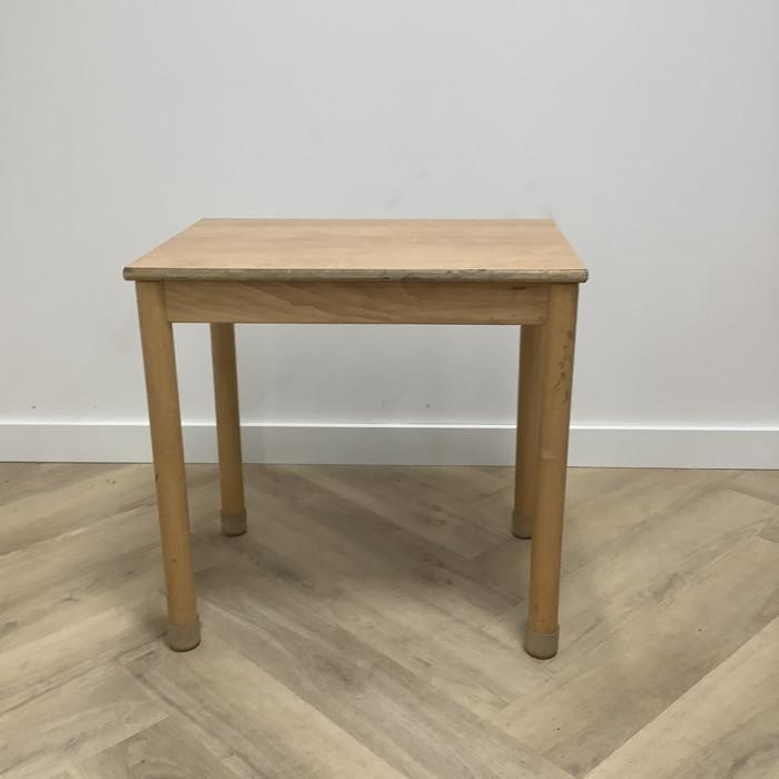 schilte houten schooltafel (hxbxd) 58x60x42 cm, beuken, Huis en Inrichting, Tafelonderdelen, Gebruikt