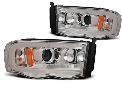 Koplampen | Dodge Ram 2002-2006 | Tube Light chroom, Auto-onderdelen, Verlichting, Nieuw, Dodge, Verzenden