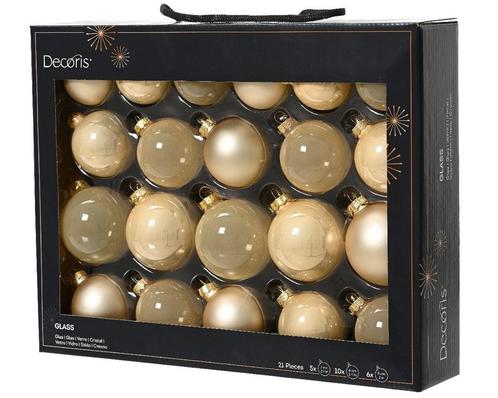 Kerstballen van glas 7 cm assortiment parel parelmoerkleuren, Hobby en Vrije tijd, Knutselen, Nieuw