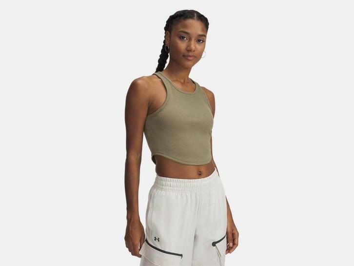 Under Armour Rival Rib Tank-Brn - Maat XS, Kleding | Dames, Topjes, Bruin, Maat 34 (XS) of kleiner, Nieuw, Zonder mouw, Ophalen of Verzenden