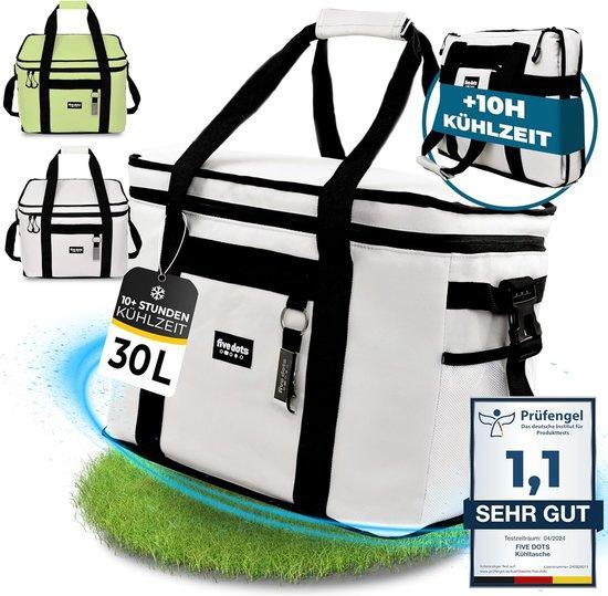 2dekans | Five Dots Opvouwbare Koeltas - 30L - 26 x 41 x 31, Diversen, Schoolbenodigdheden, Ophalen of Verzenden
