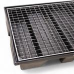 Gebruikte Kunststof lekbakken opvangbak voor 2 x 200 l vaten, Doe-het-zelf en Bouw, Ophalen of Verzenden, Gebruikt