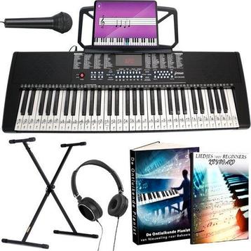Tweedekans | Finesse Keyboard Piano met Standaard - 61 Keys beschikbaar voor biedingen