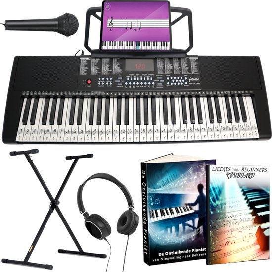 Tweedekans | Finesse Keyboard Piano met Standaard - 61 Keys, Muziek en Instrumenten, Piano's, Ophalen of Verzenden