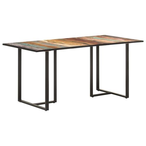 vidaXL Eettafel 160 cm massief gerecycled hout, Maison & Meubles, Tables | Tables à manger, Envoi