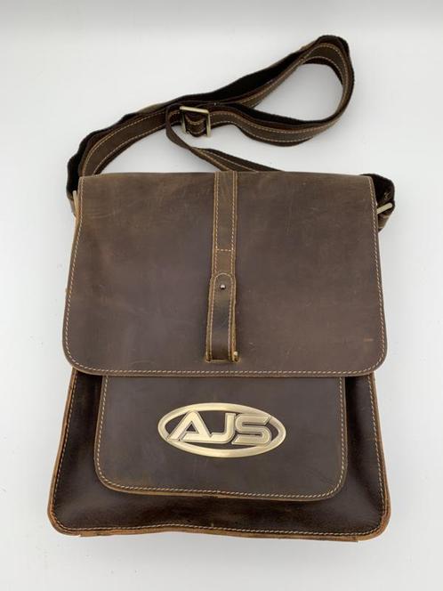 Lederen tas vintage schouder tas 100% leer, Handtassen en Accessoires, Overige Accessoires, Nieuw, Verzenden