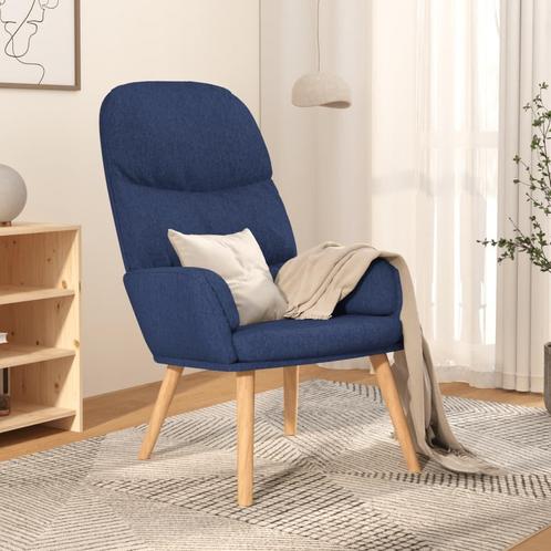 vidaXL Relaxstoel stof blauw, Huis en Inrichting, Fauteuils, Nieuw, Verzenden