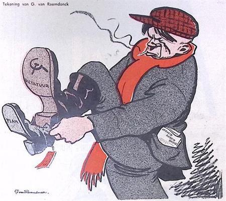 Wellust voor het eenheidsfront op spotprent (lijst optie), Antiek en Kunst, Kunst | Litho's en Zeefdrukken, Verzenden