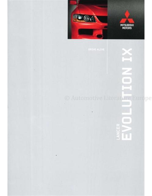2005 MITSUBISHI LANCER EVOLUTION IX BROCHURE DUITS, Boeken, Auto's | Folders en Tijdschriften