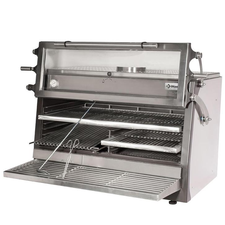 Houtskooloven-BBQ RVS | 150kg/u | GN 2/1 - GN 1/1 |, Zakelijke goederen, Horeca | Keukenapparatuur, Nieuw in verpakking, Verzenden