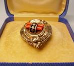 Pendentif - 9 carats Or jaune, Argent - 4.00ct. tw. Corail -