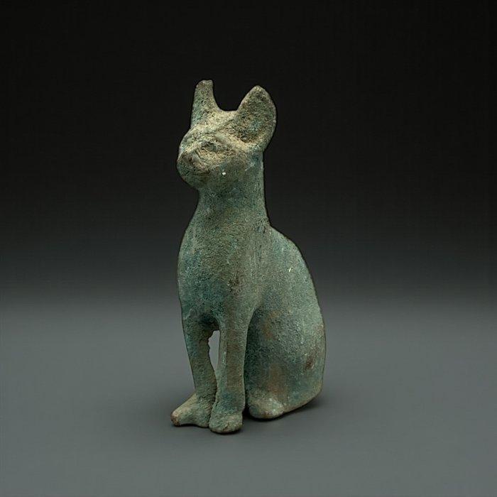 Replica van het oude Egyptisch Bronzen katbeeld van de godin, Antiek en Kunst, Antiek | Overige Antiek