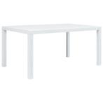 vidaXL Table de jardin Blanc 150x90x72 cm Plastique, Jardin & Terrasse, Ensembles de jardin, Neuf, Verzenden