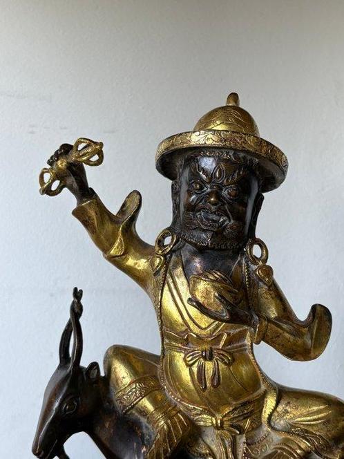 Dharmapala Standbeeld 27.5 cm - Brons - Tibet - Eind 20e, Antiek en Kunst, Antiek | Overige Antiek