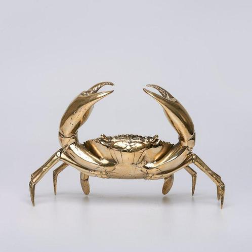 Sculpture, NO RESERVE PRICE - Bronze Polished Crab Sculpture, Antiek en Kunst, Kunst | Designobjecten