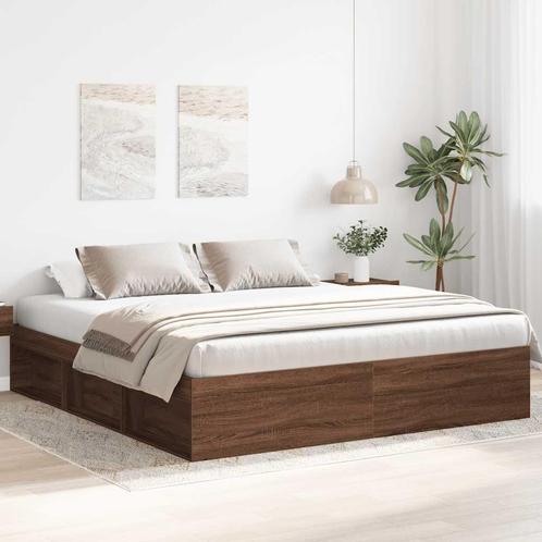 vidaXL Bedframe bruin eikenkleur 180x200 cm Super King Size, Huis en Inrichting, Slaapkamer | Bedden, Nieuw, Verzenden