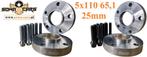 Spacers 25mm Alfa Romeo Opel Saab 5x110 65,1 Spoorverbreders, Ophalen of Verzenden