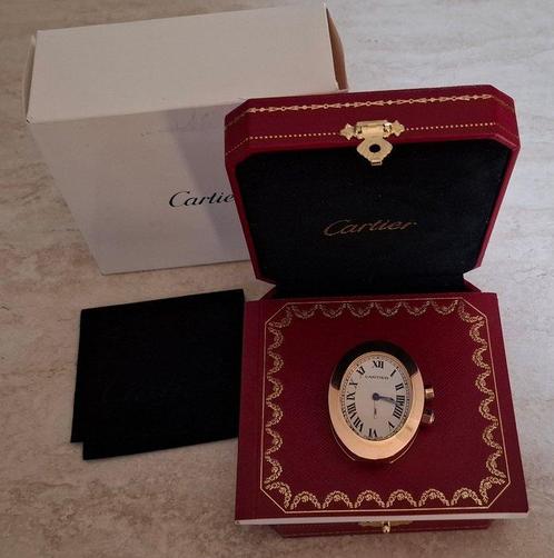 Reisklok, Wekker - Cartier -  Art Deco Staal - 2000-2010, Antiek en Kunst, Antiek | Klokken
