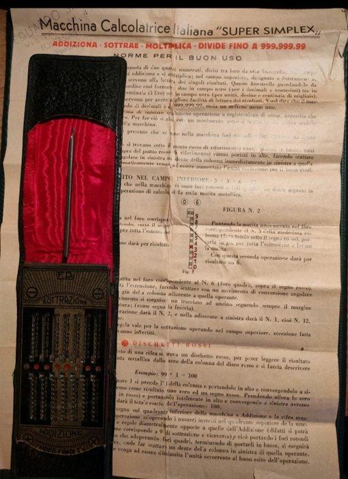 Super Simplex - Calculatrice - 1940-1950, Antiek en Kunst, Kunst | Designobjecten