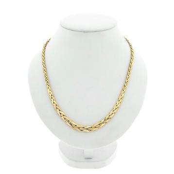 Gouden vossenstaart schakel collier | 42,5 cm (luxe collier) beschikbaar voor biedingen